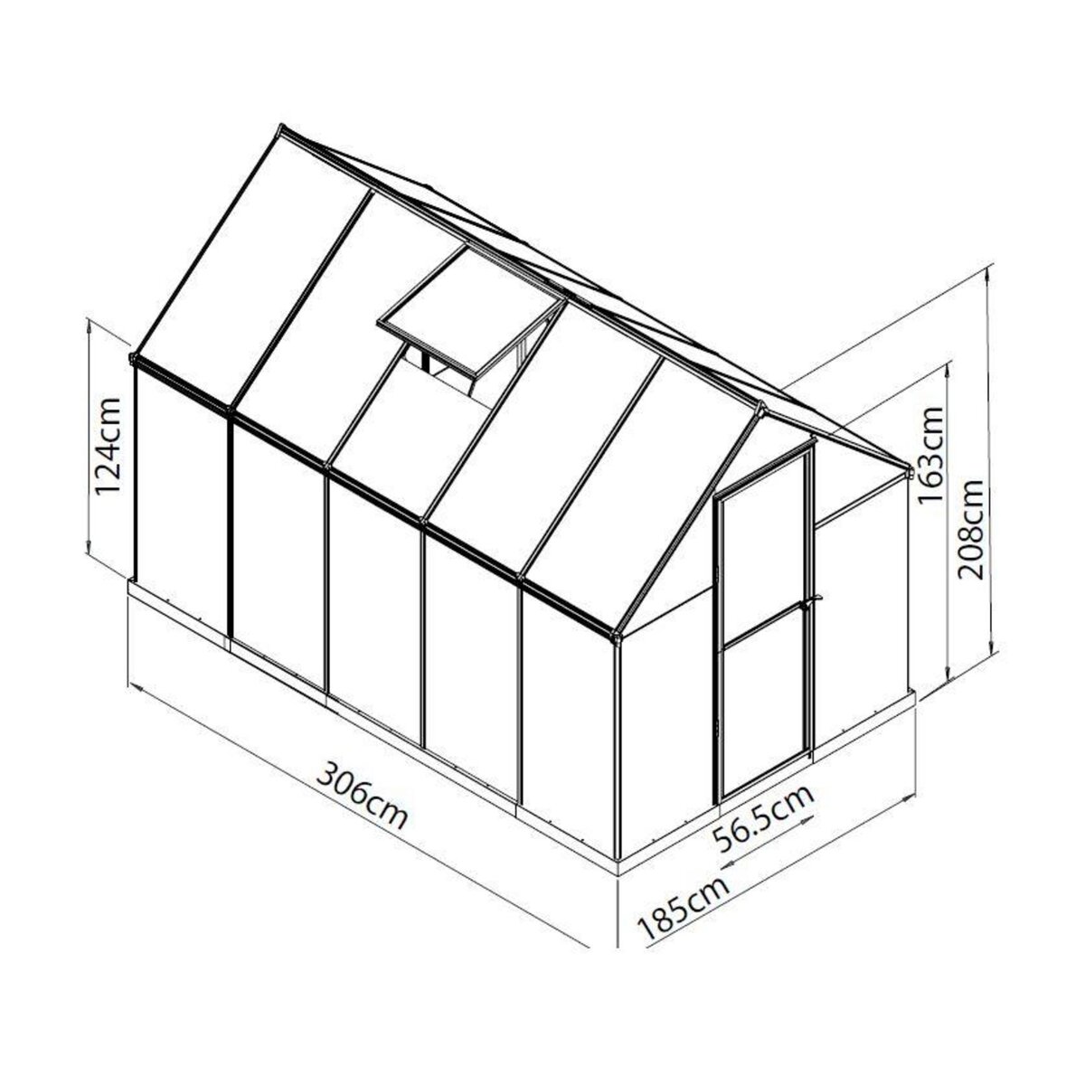 Canopia by PALRAM Serre de jardin - Polycarbonate - 5,6m² - MYTHOS