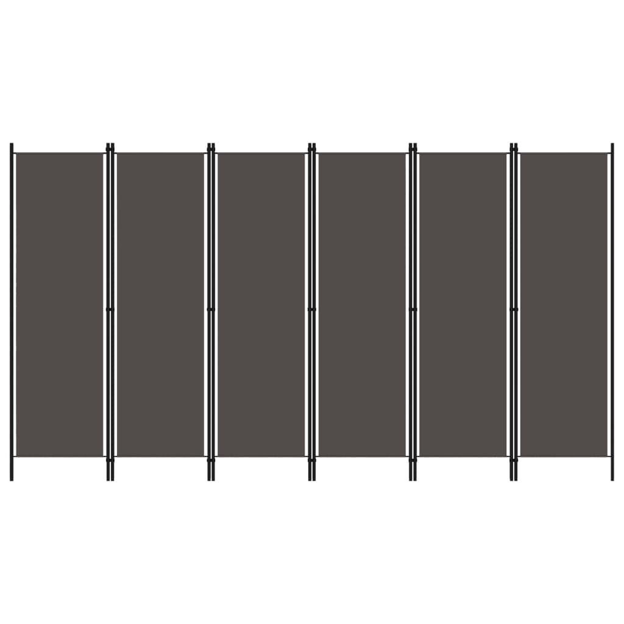 Voir la diapositive 1 : VIDAXL Cloison de separation 6 panneaux Anthracite 300x180 cm