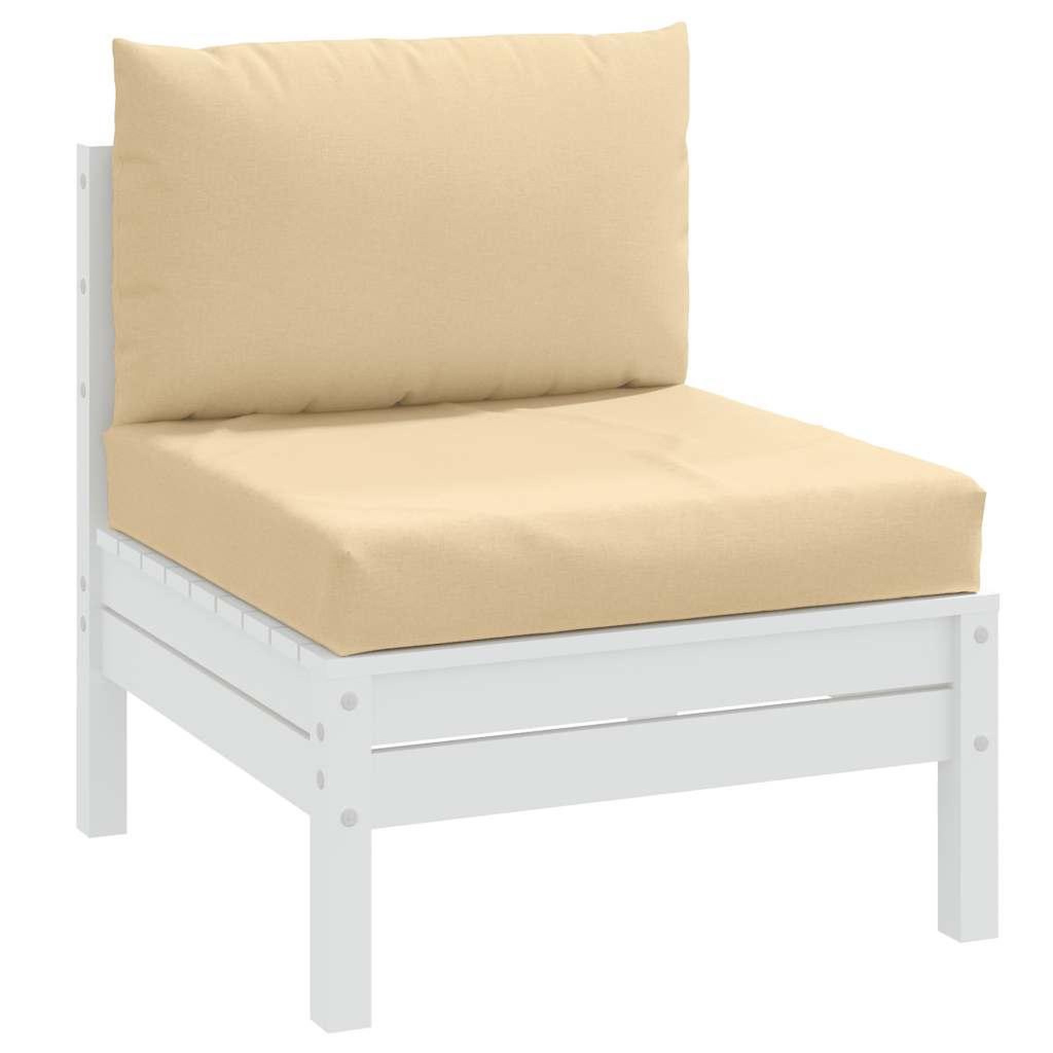 VIDAXL Coussins de palette lot de 2 beige melange tissu
