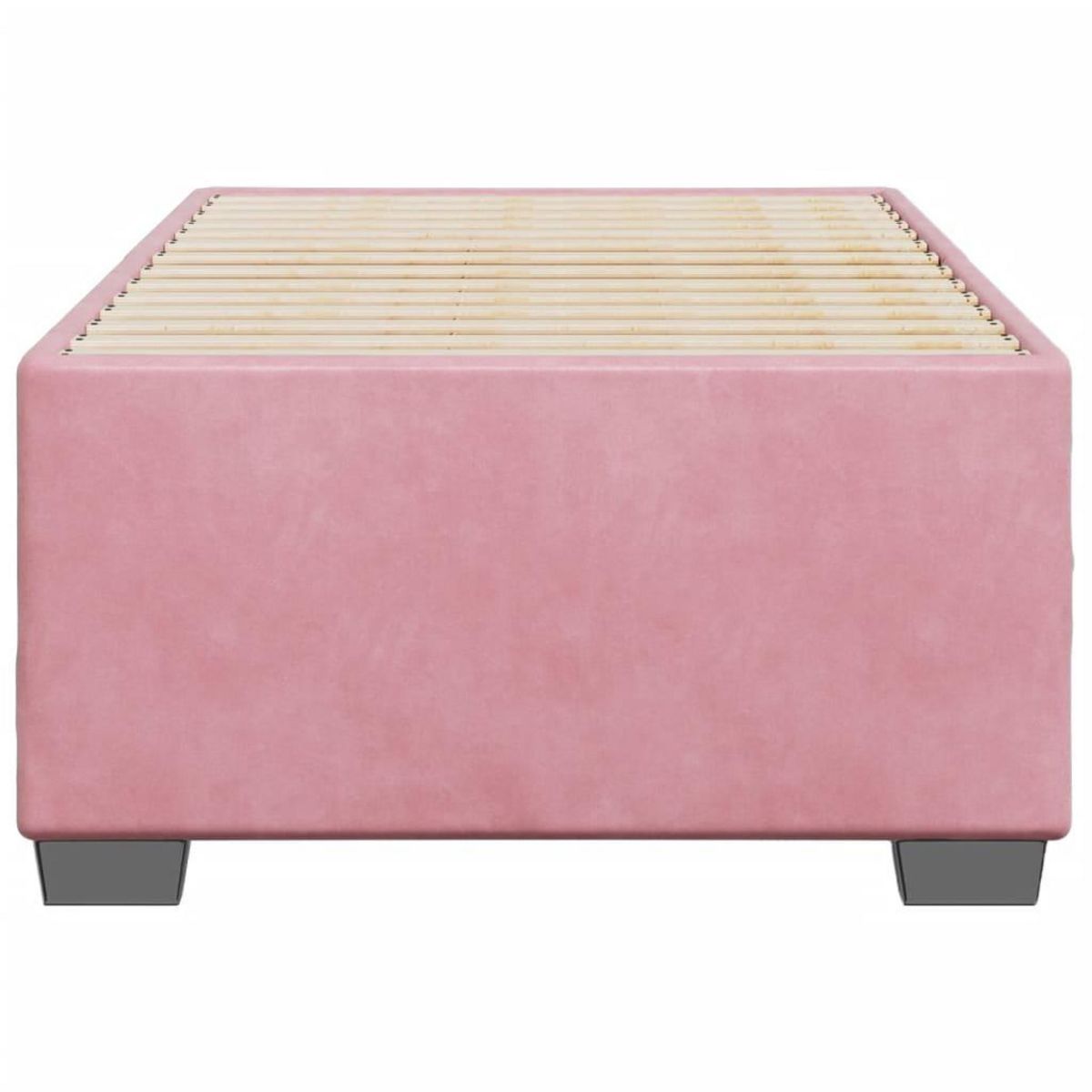 VIDAXL Cadre de lit sans matelas rose 90x190 cm velours