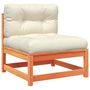 Voir la diapositive 5 : VIDAXL Salon de jardin 6 pcs avec coussins cire marron bois pin massif
