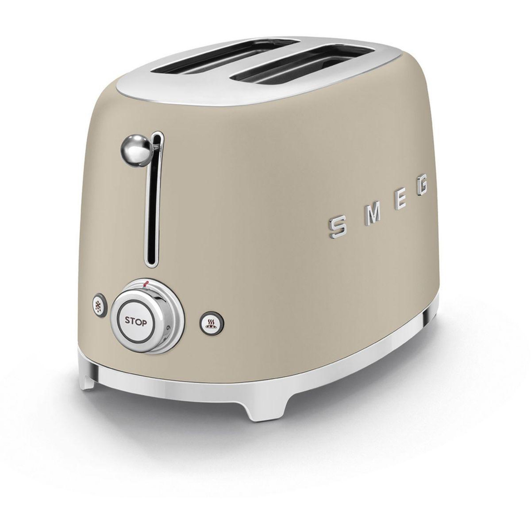 Voir la diapositive 3 : SMEG Grille-pain tsf01mlmeu années 50 beige lin