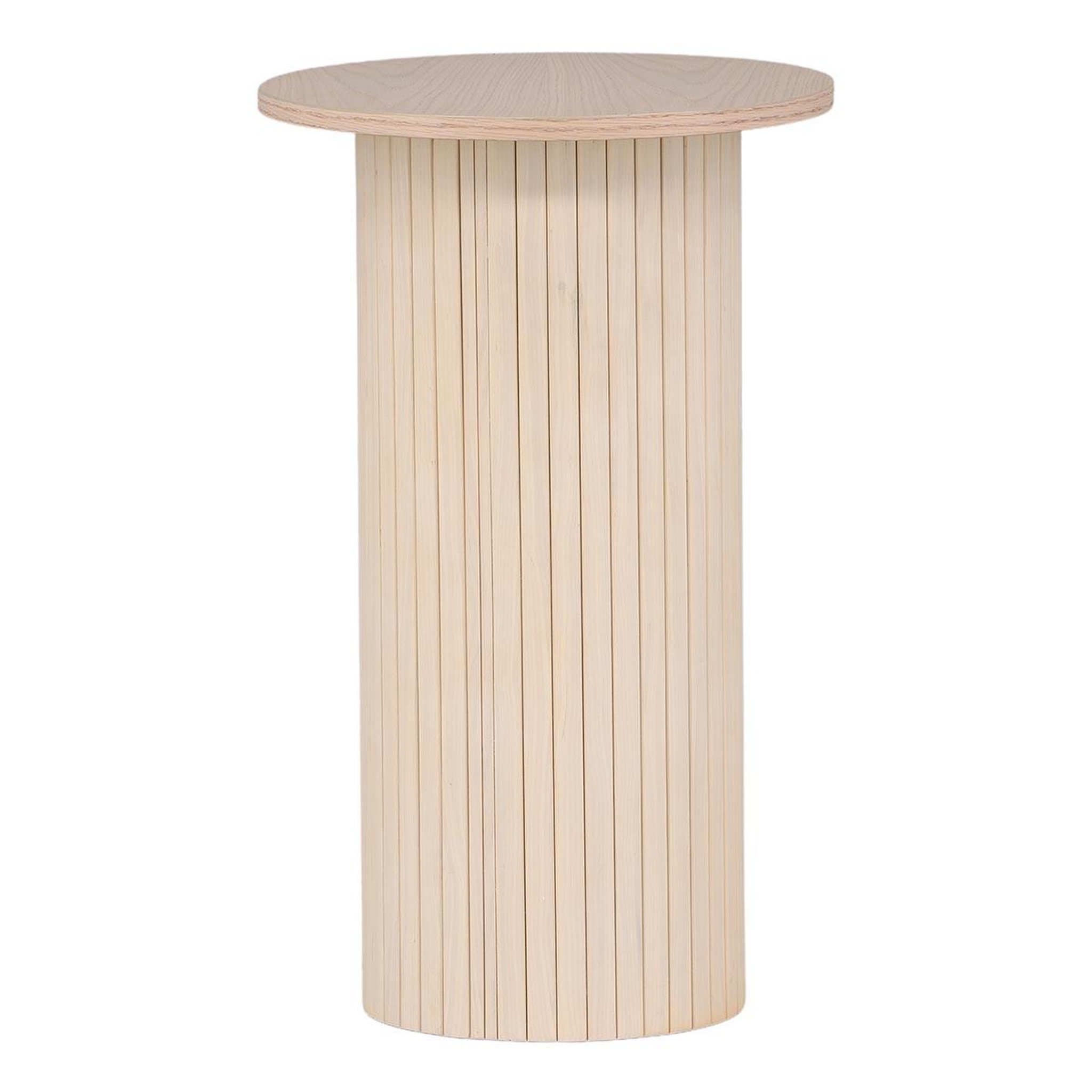 Paris Prix Table d'appoint design nervuré  bianca  65cm naturel