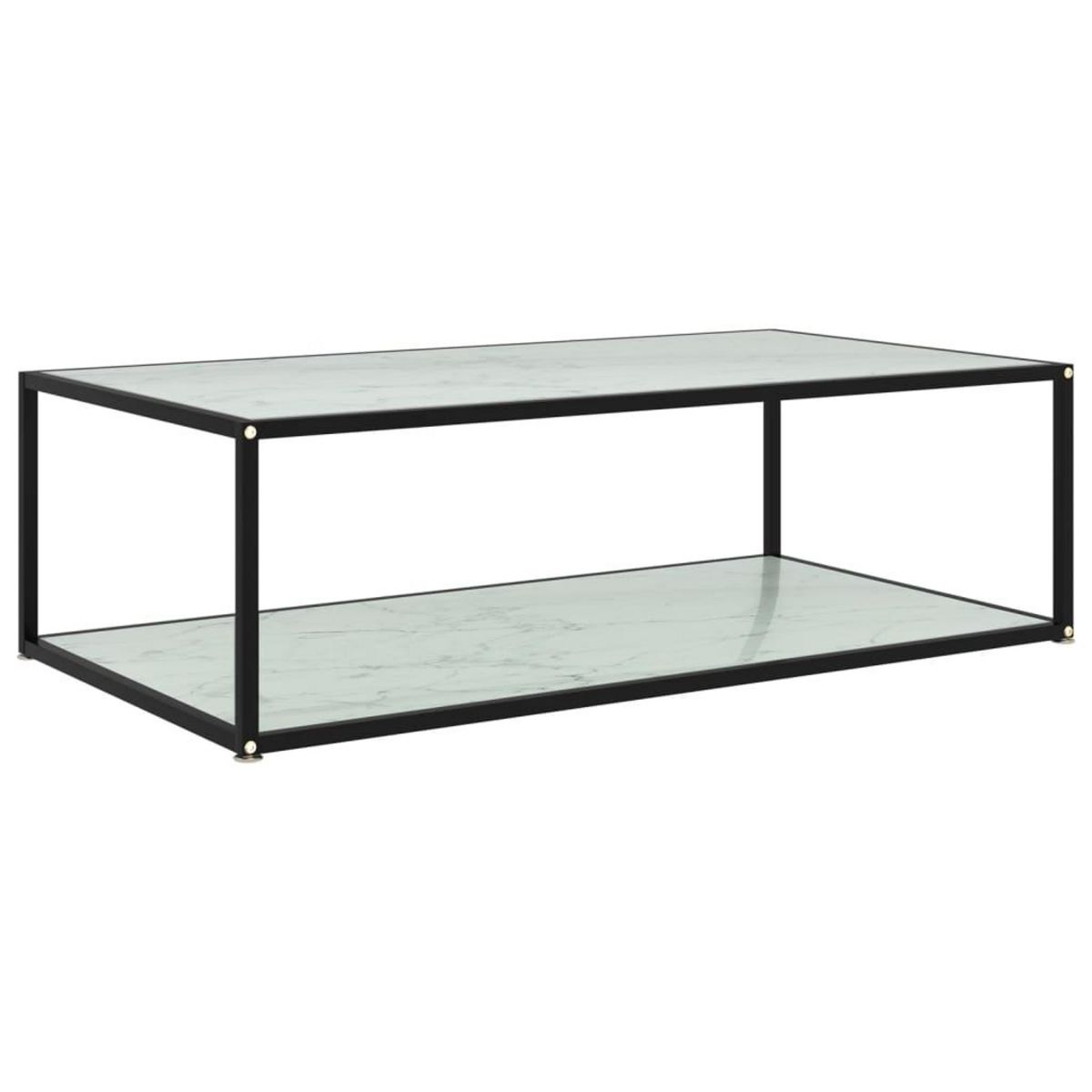 VIDAXL Table basse Blanc 120x60x35 cm Verre trempe