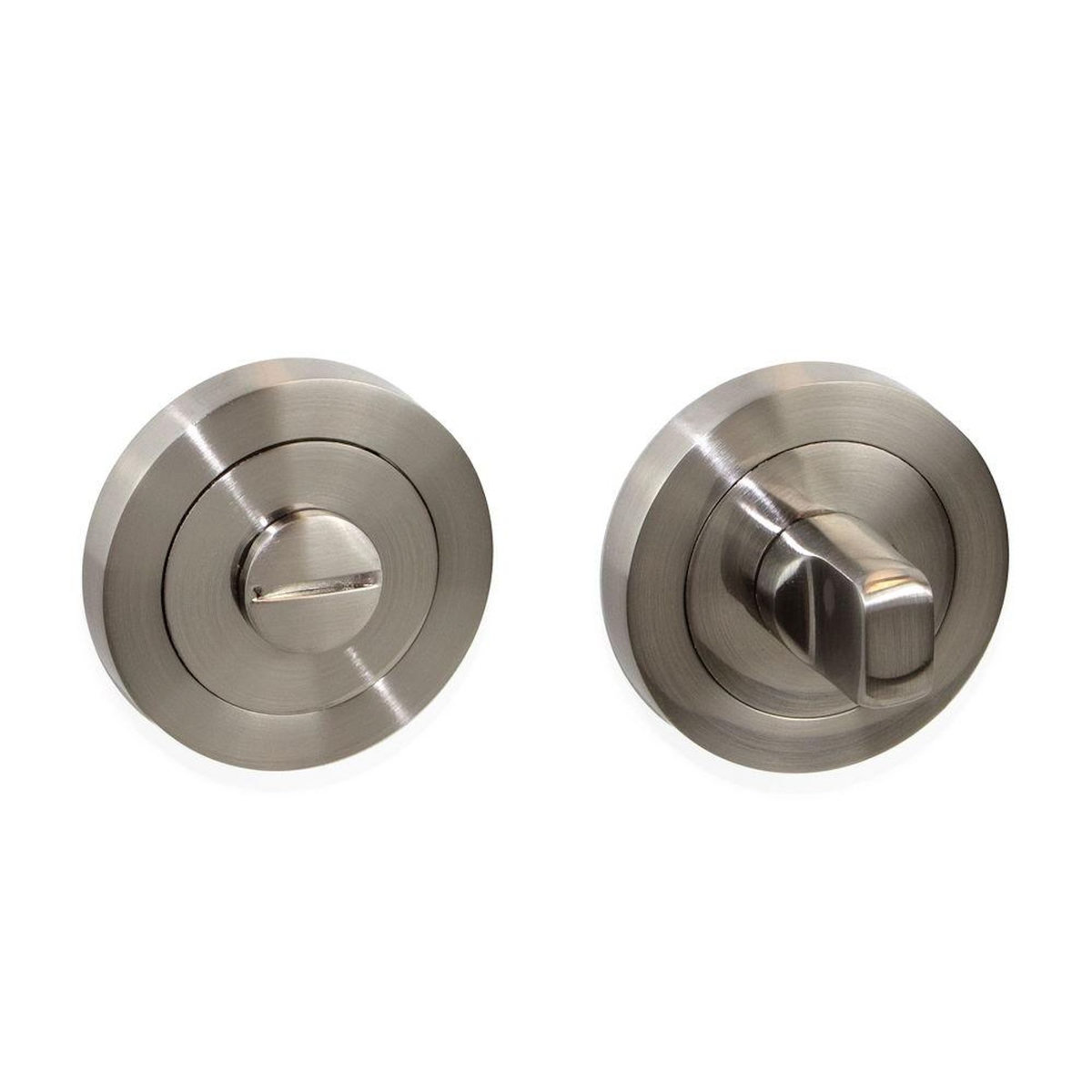 EMUCA SRL 5 jeux rosace de condamnation, rosace ronde pour porte intérieur, Ø 50 mm, Nickel satiné