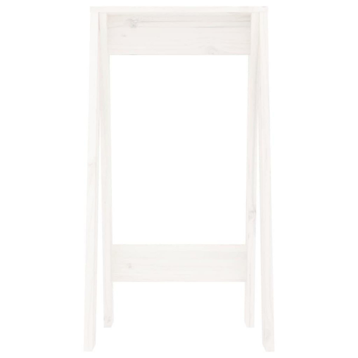 VIDAXL Tabourets lot de 2 blanc 40x40x75 cm bois massif de pin