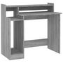 Voir la diapositive 3 : VIDAXL Bureau et lumieres LED Sonoma gris 97x45x90cm Bois d'ingenierie