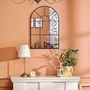 Voir la diapositive 4 : HOMCOM Miroir mural aspect verrière style classique chic - dim. 60L x 90H cm - métal noir verre 3 mm