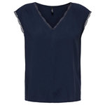 Only T Shirt  Femme Only Selina. Coloris disponibles : Bleu