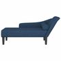 Voir la diapositive 3 : VIDAXL Chaise longue avec coussins bleu tissu