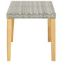 Voir la diapositive 3 : VIDAXL Banc de jardin 120 cm Gris Resine tressee et bois d'acacia