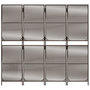 Voir la diapositive 5 : VIDAXL Cloison de separation 4 panneaux marron resine tressee