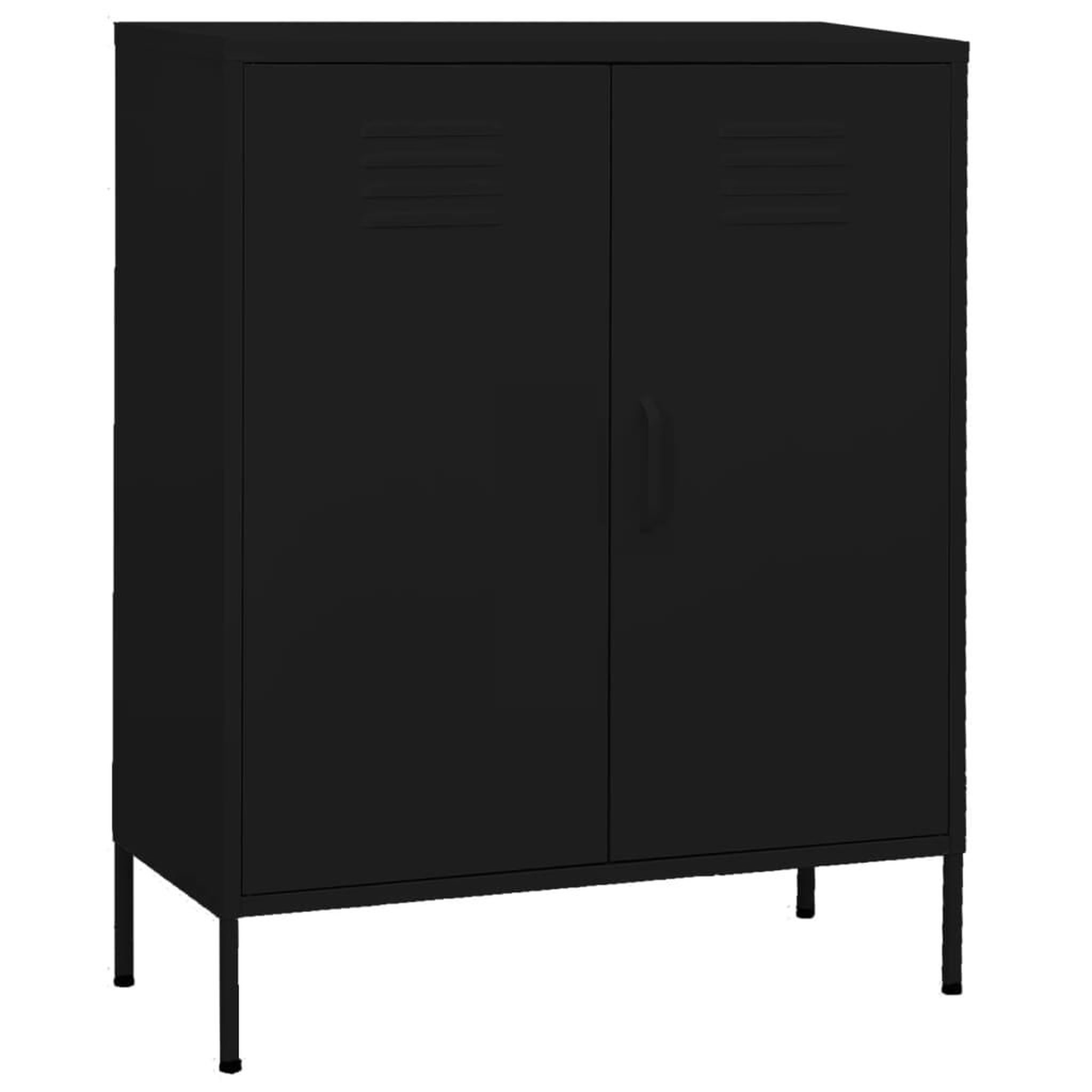 Voir la diapositive 1 : VIDAXL Armoire de rangement Noir 80x35x101,5 cm Acier