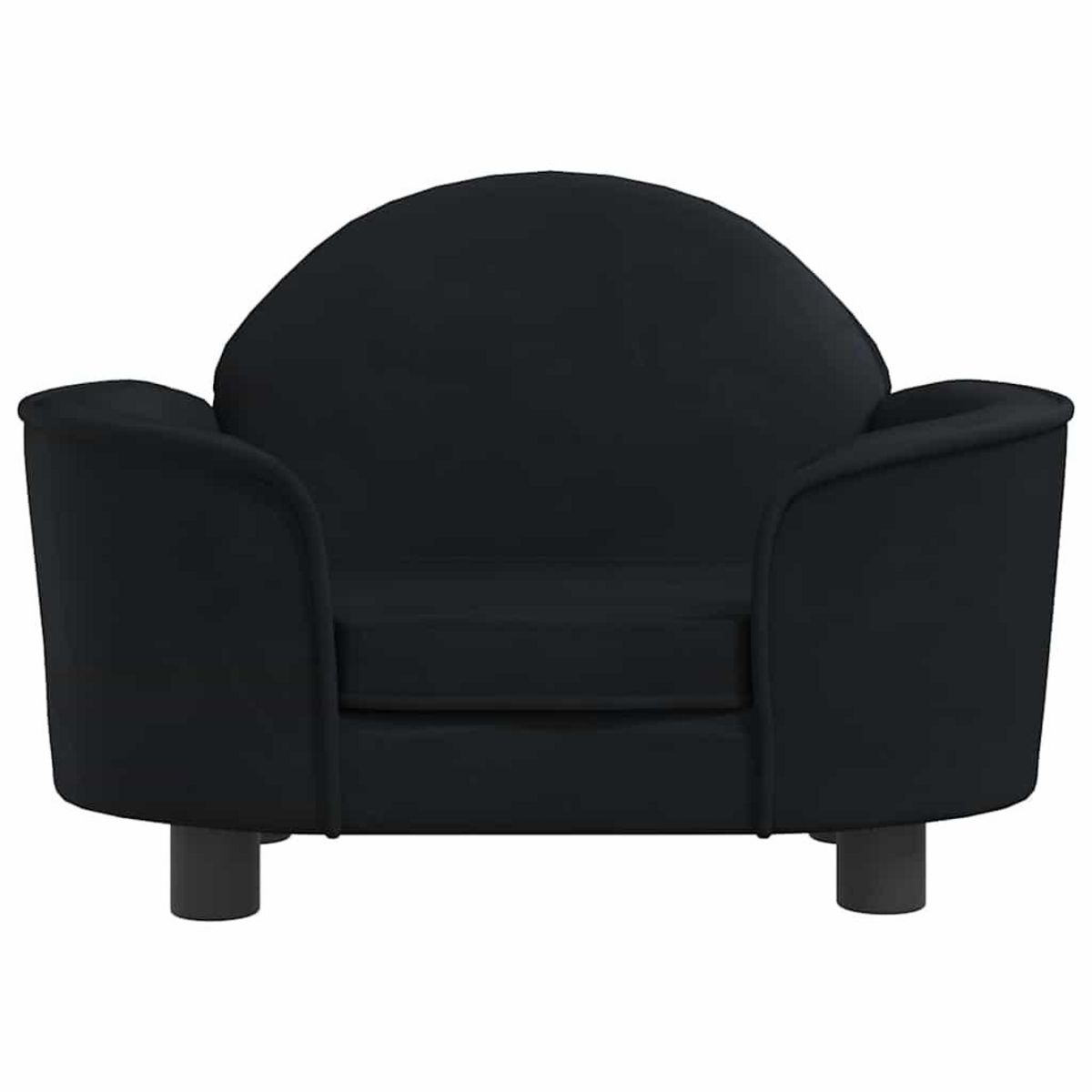 VIDAXL Lit pour chien noir 66x40x45 cm velours