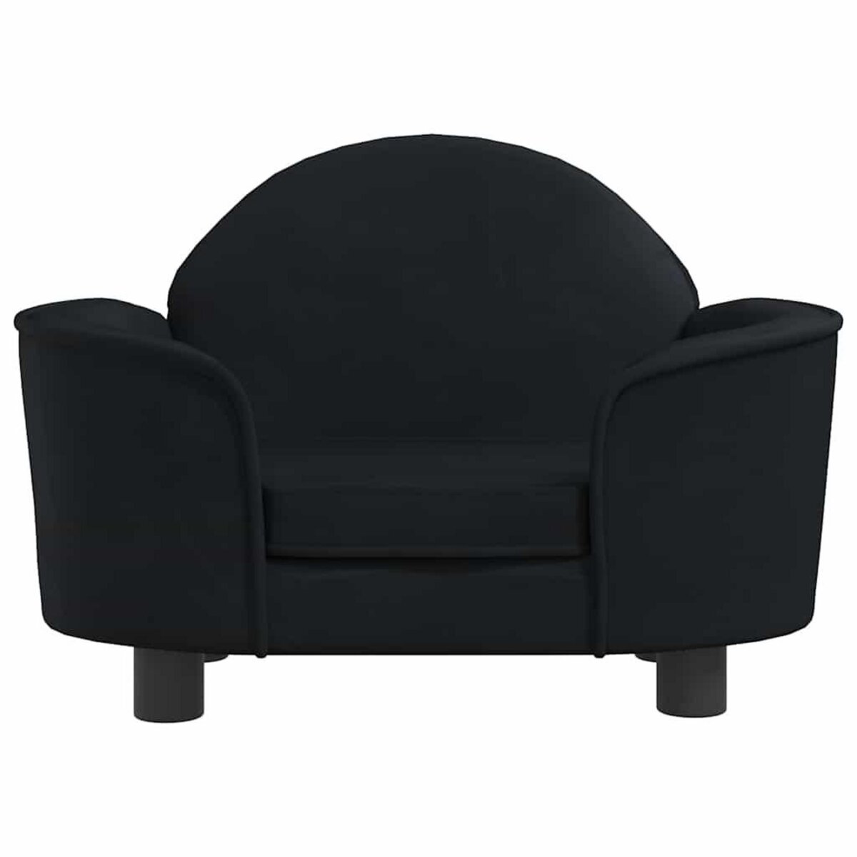 VIDAXL Lit pour chien noir 66x40x45 cm velours