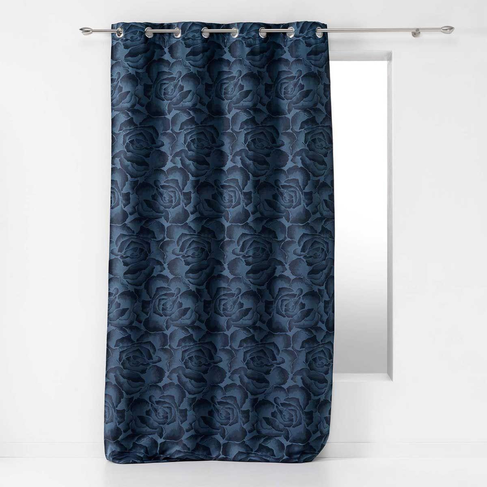 Douceur d'Intérieur Rideau à œillets  rosalina  140x260cm bleu navy