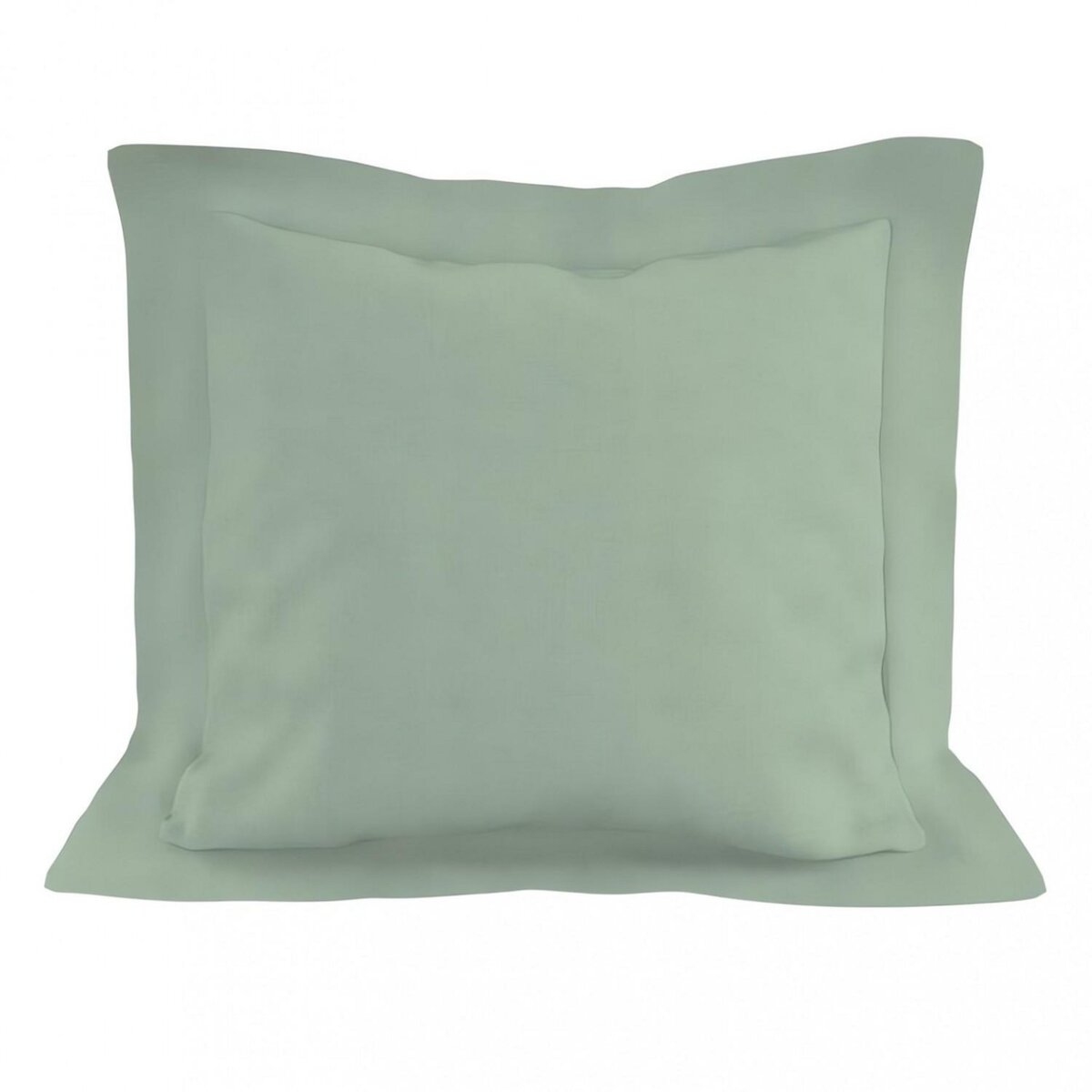 SOLEIL D'OCRE Taie d'oreiller en coton 57 fils 63x63 cm UNI vert d'eau, par Soleil d'ocre