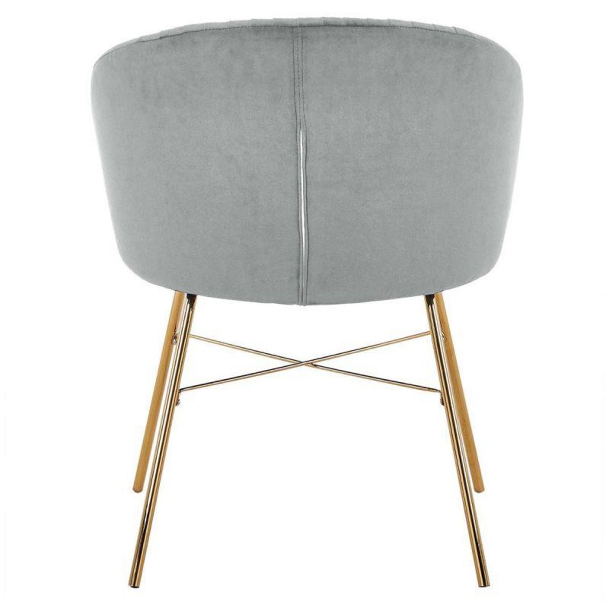 Paris Prix Chaise Design en Velours  Kanye  80cm Argent