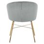 Voir la diapositive 4 : Paris Prix Chaise Design en Velours  Kanye  80cm Argent