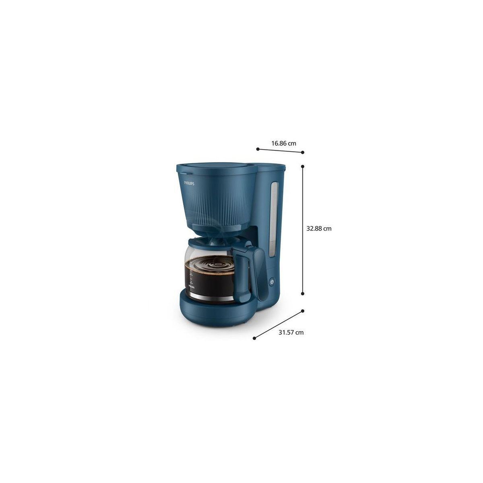 Voir la diapositive 3 : Philips Cafetière filtre hd7411/70 bleu