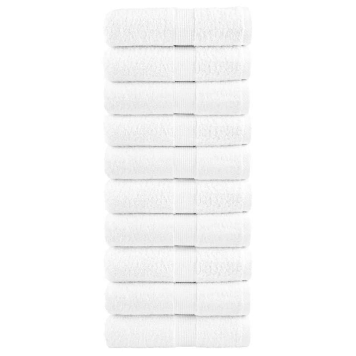 VIDAXL Serviettes d invité de qualité supérieure SOLUND 10 pcs blanc