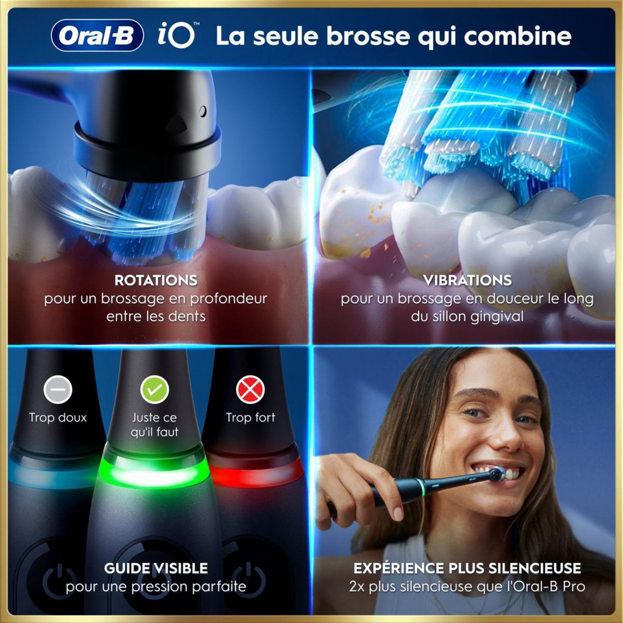 Voir la diapositive 4 : ORAL B Brosse à dents électrique iO9 Series Black Onyx Luxe Edition