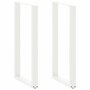 Voir la diapositive 1 : VIDAXL Pieds de table basse forme de U 2pcs blanc 60x(110-111)cm acier