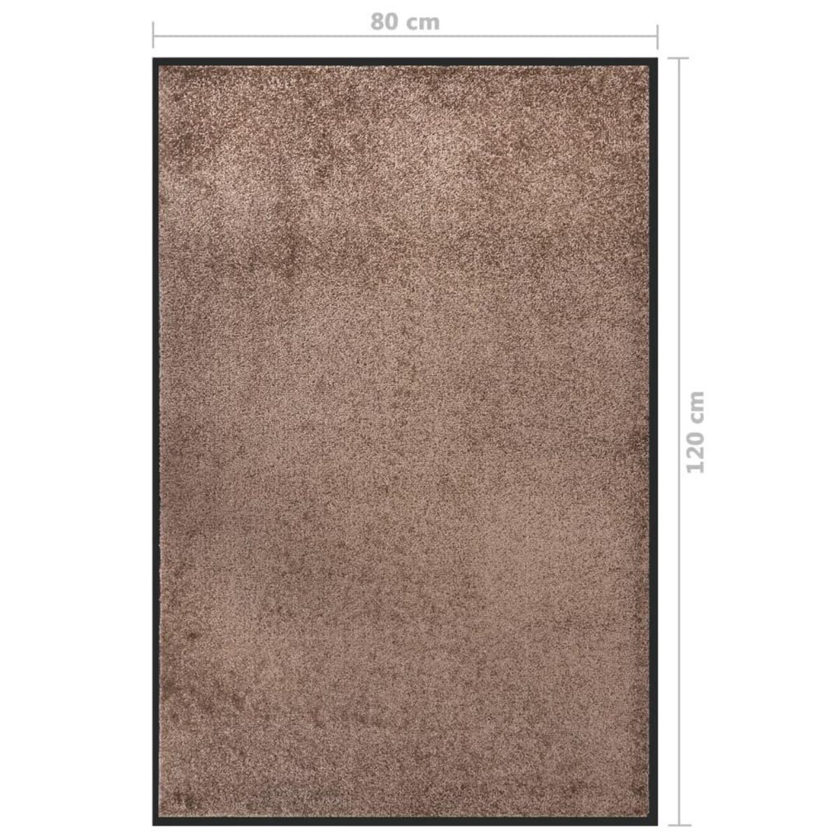 VIDAXL Paillasson Marron 80x120 cm