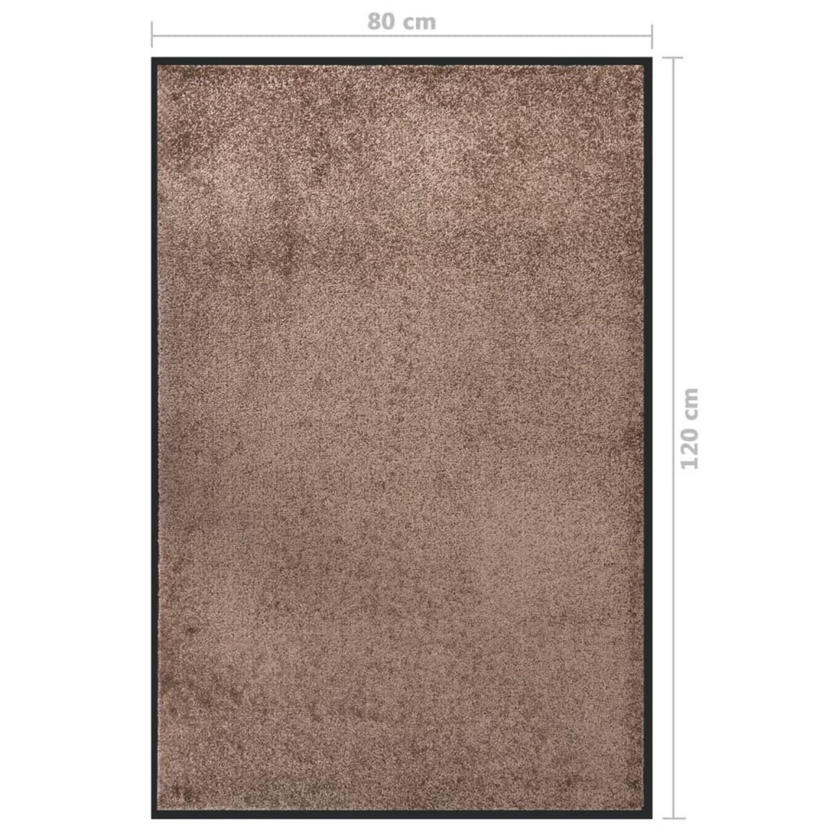 VIDAXL Paillasson Marron 80x120 cm