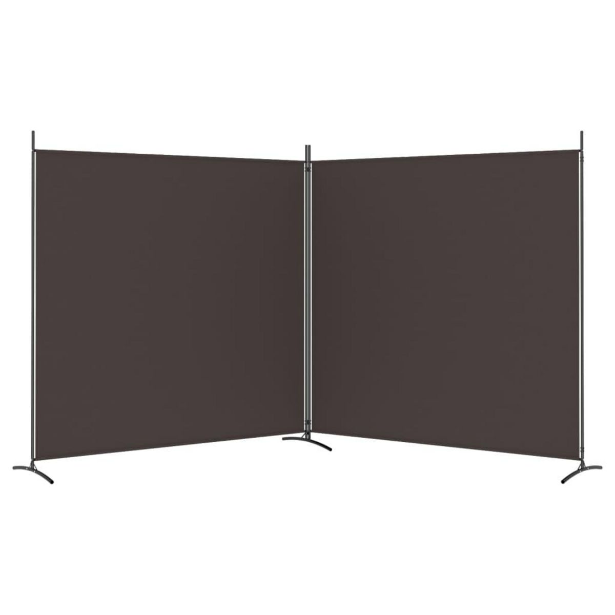 VIDAXL Cloison de separation 2 panneaux Marron 348x180 cm Tissu