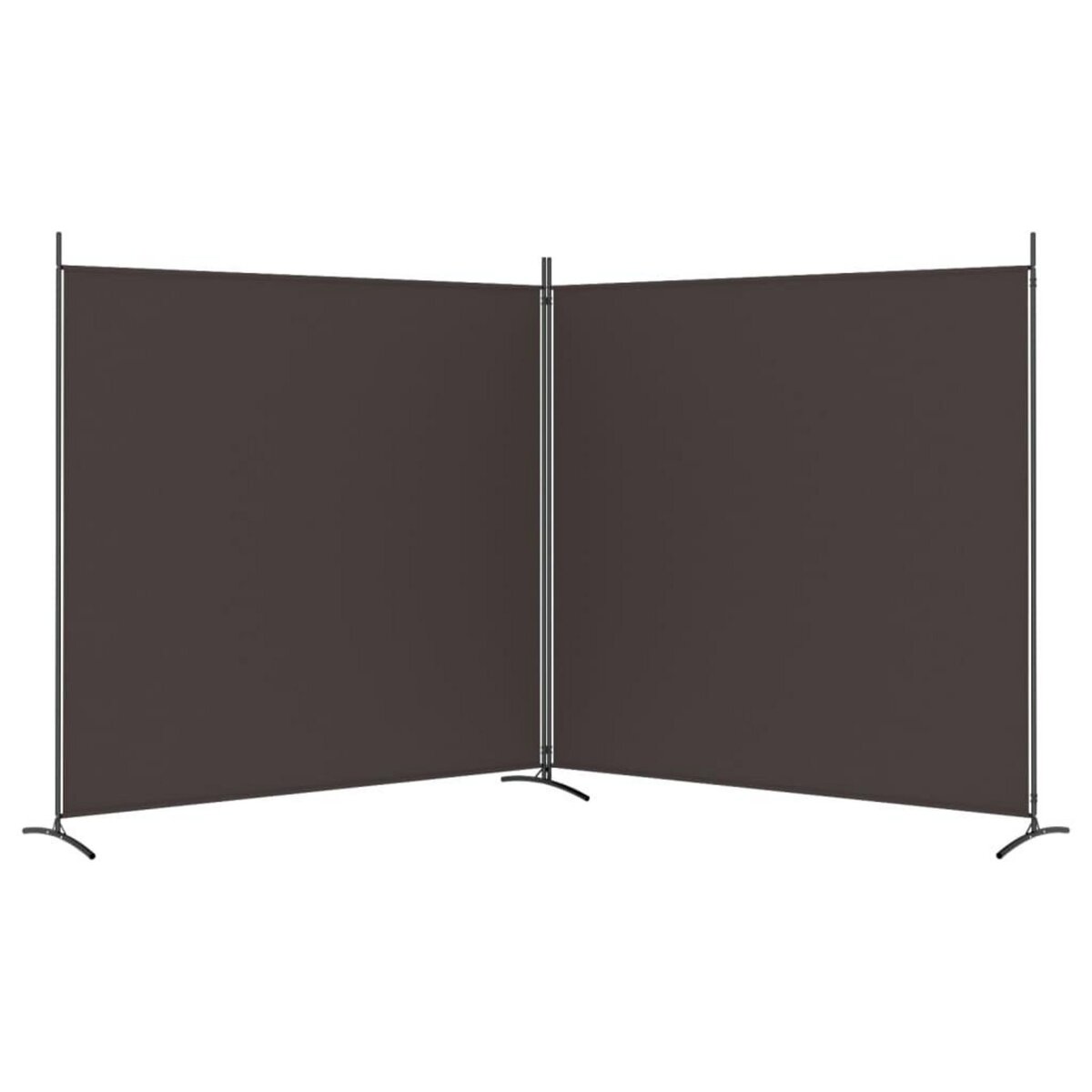 VIDAXL Cloison de separation 2 panneaux Marron 348x180 cm Tissu