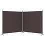 Voir la diapositive 4 : VIDAXL Cloison de separation 2 panneaux Marron 348x180 cm Tissu