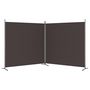 Voir la diapositive 4 : VIDAXL Cloison de separation 2 panneaux Marron 348x180 cm Tissu