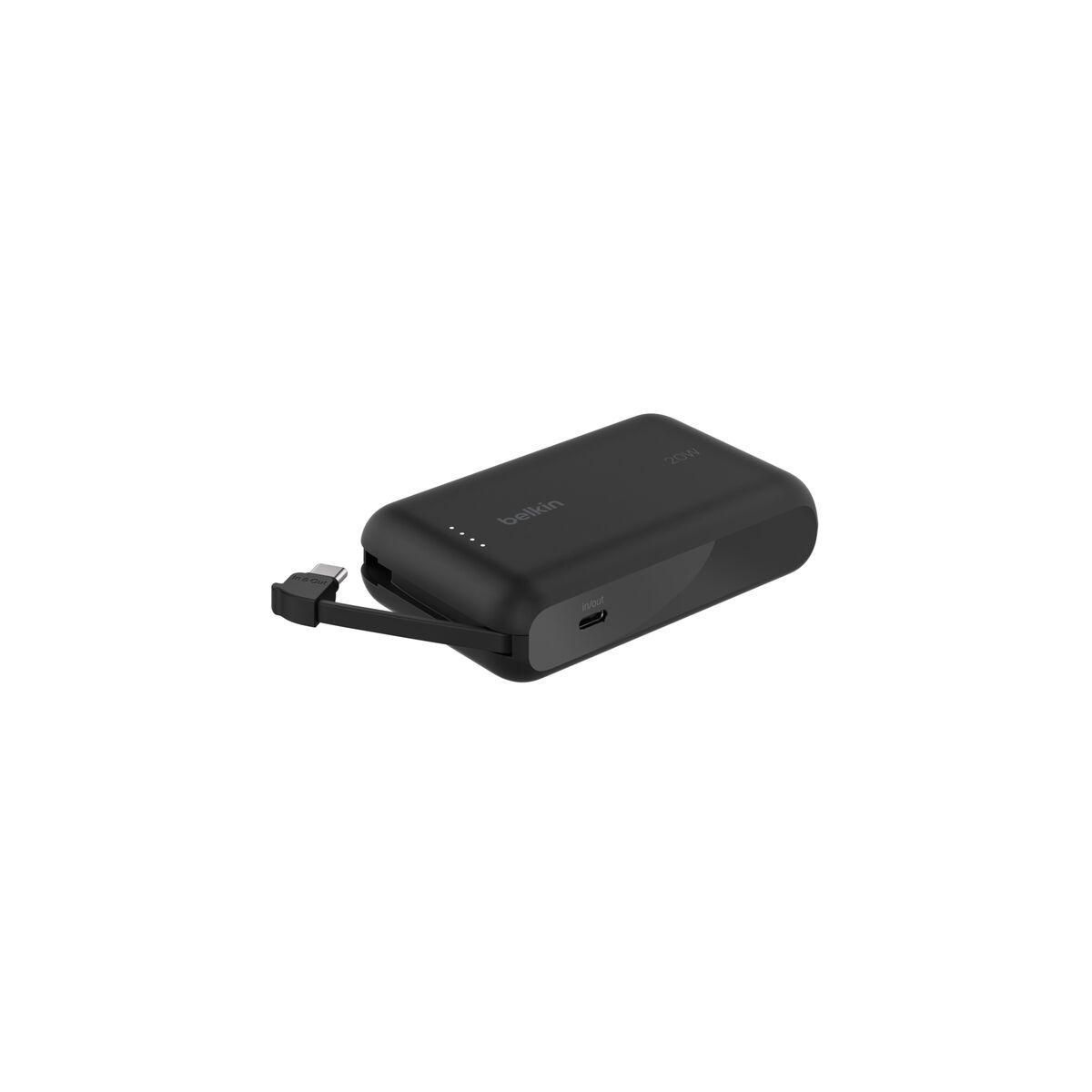 Belkin Batterie externe 10000 mAh avec cable USB-C intégre noir