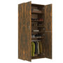 Voir la diapositive 4 : VIDAXL Armoire a chaussures chene fume 80x39x178 cm bois d'ingenierie