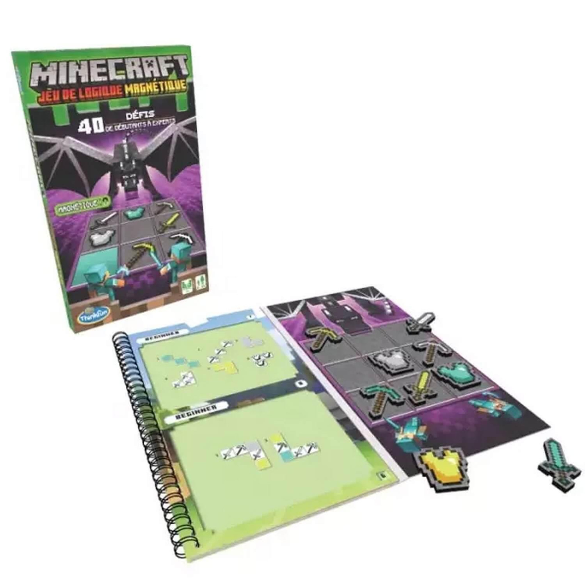 Voir la diapositive 2 : Thinkfun Minecraft jeu magnetique de logique