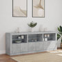 Voir la diapositive 4 : VIDAXL Buffet avec lumieres LED gris beton 181,5x37x67 cm
