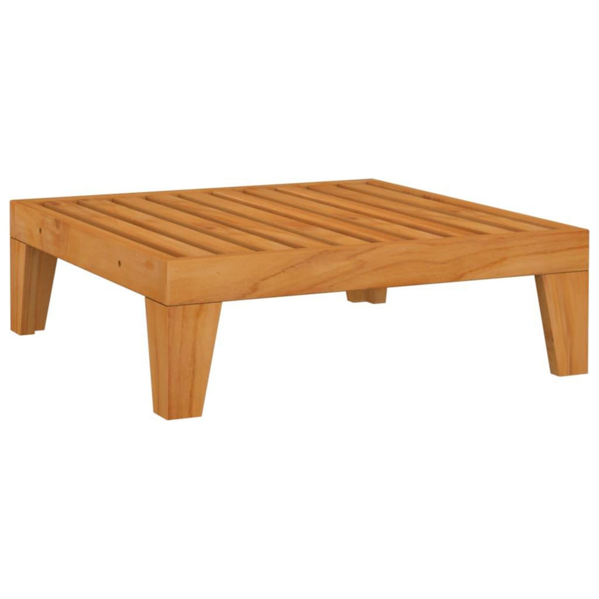 VIDAXL Repose-pied sectionnel avec coussin blanc creme Bois d'acacia