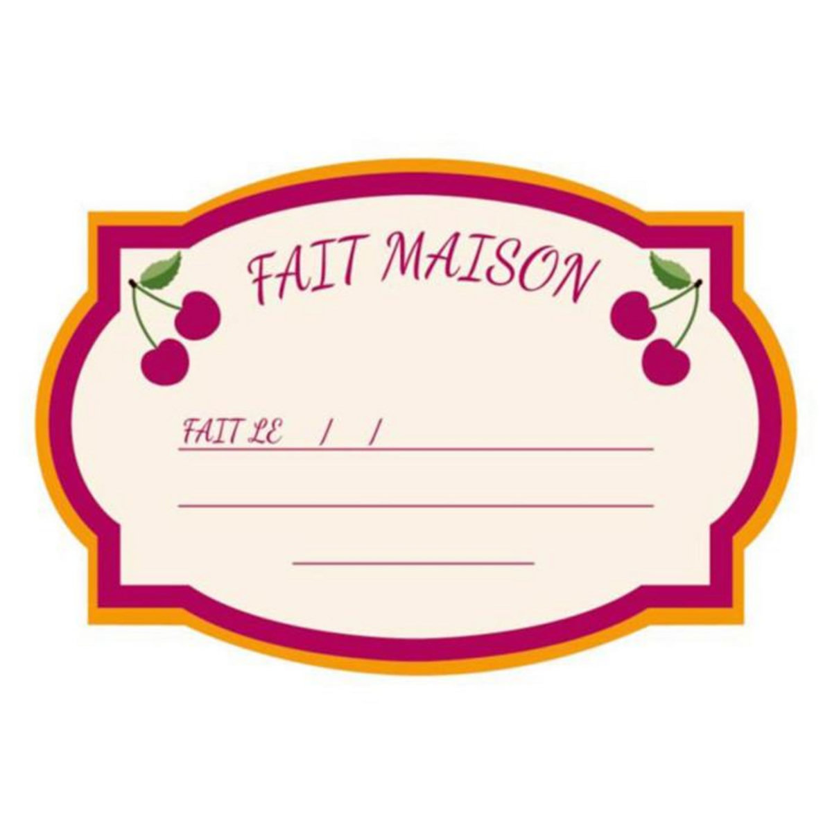 Paris Prix Lot de 50 Étiquettes Bocaux  Maison  6cm Multicolore