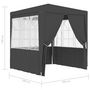 Voir la diapositive 6 : VIDAXL Tente de reception et parois laterales 2x2 m Anthracite 90 g/m^2