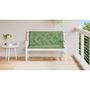 Voir la diapositive 3 : VIDAXL Coussins de banc de jardin lot de 2 motif de feuilles tissu