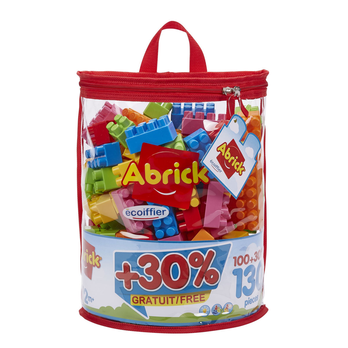 ECOIFFIER Abrick - Sac de 100 + 30 briques de construction