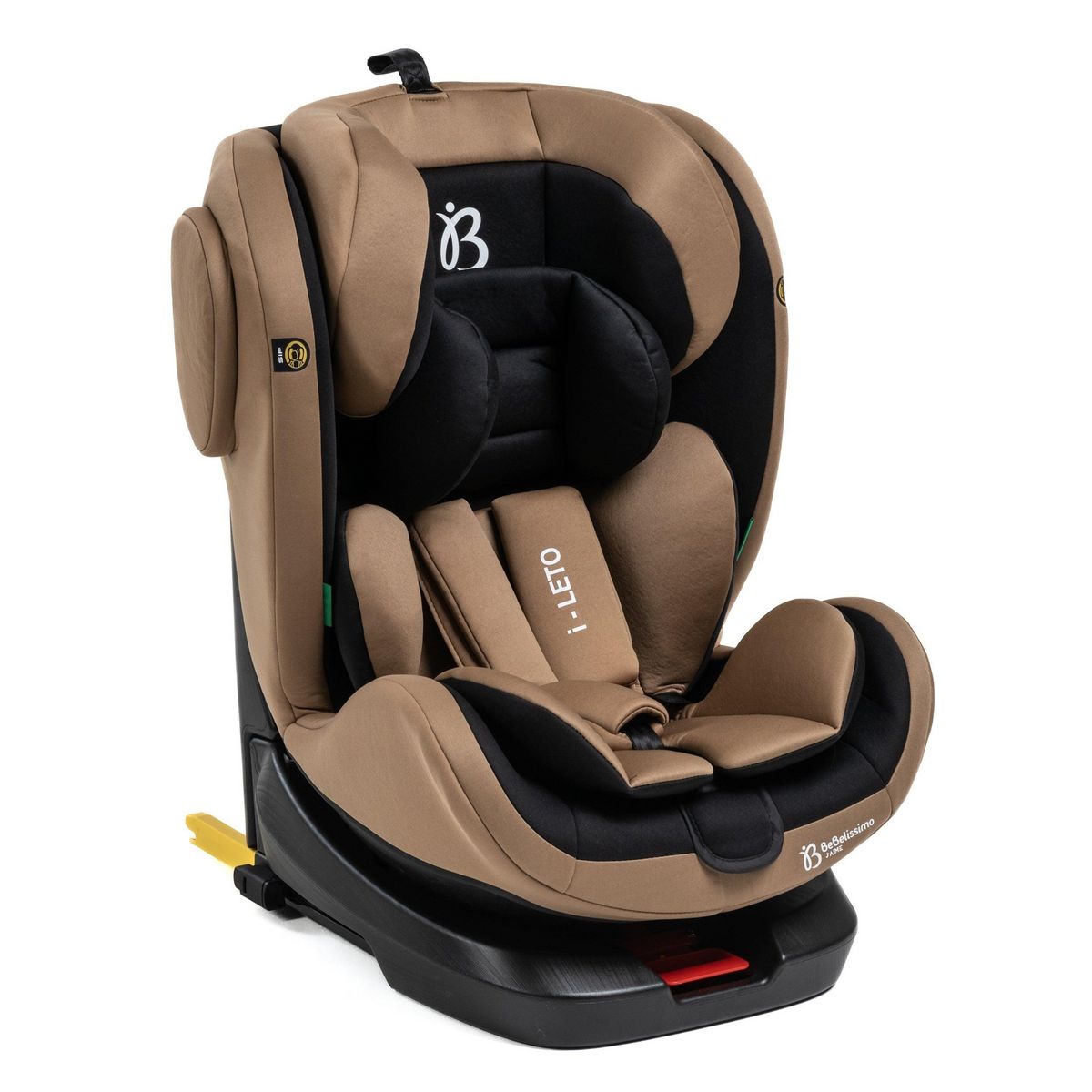 BEBELISSIMO BEBELISSIMO - Siège auto Isofix - pivotant 360 ° - groupe 0+/1/2/3 - (0-36kg) - i-Leto - beige - protections latérales