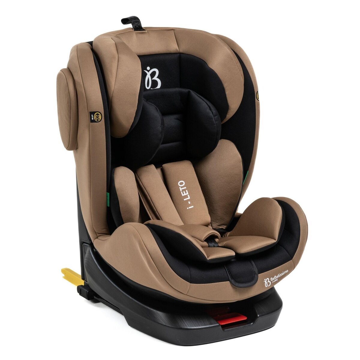 BEBELISSIMO BEBELISSIMO - Siège auto Isofix - pivotant 360 ° - groupe 0+/1/2/3 - (0-36kg) - i-Leto - beige - protections latérales