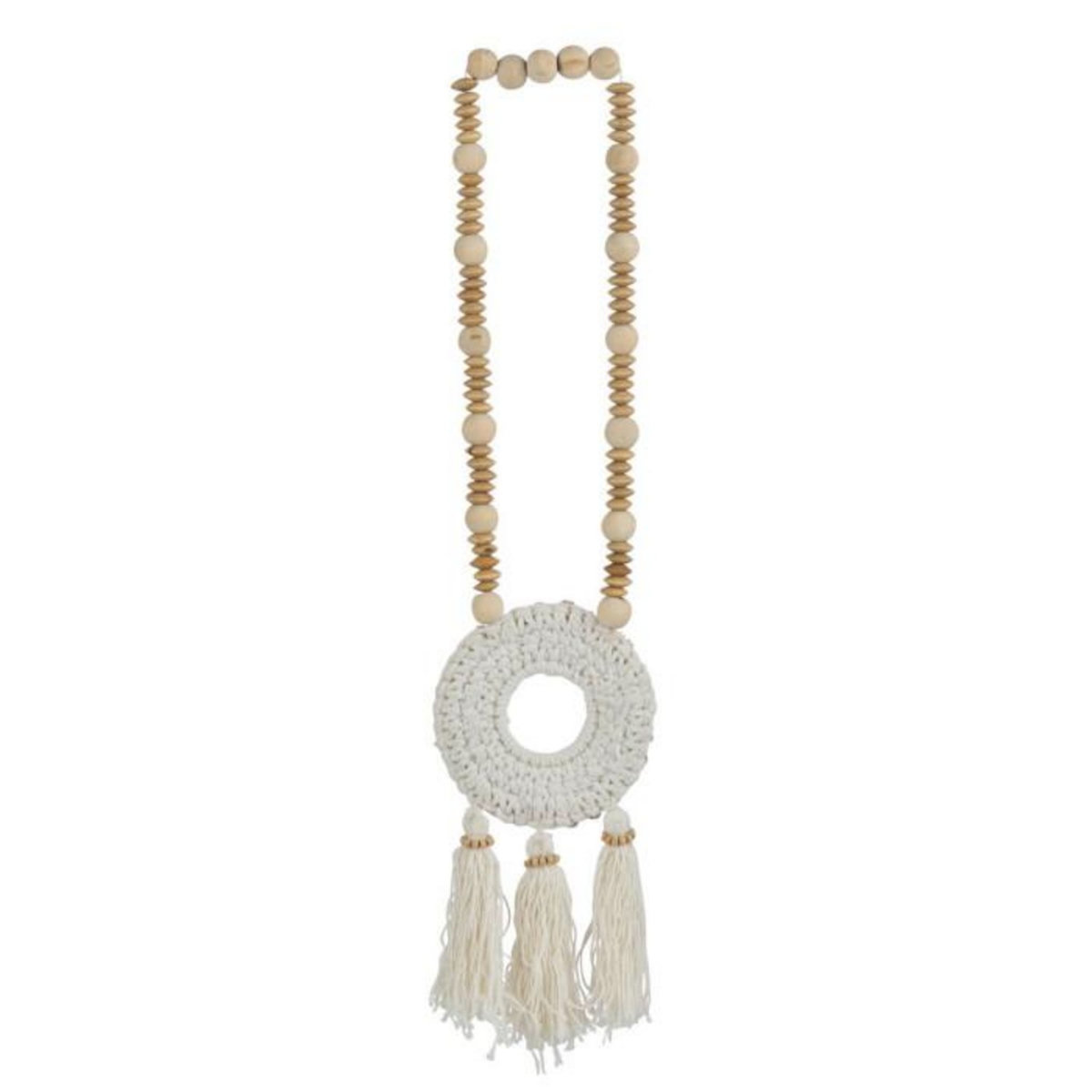 Paris Prix Collier de Coquillages Déco  Perles  60cm Blanc