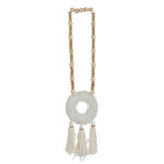 Paris Prix Collier de Coquillages Déco  Perles  60cm Blanc