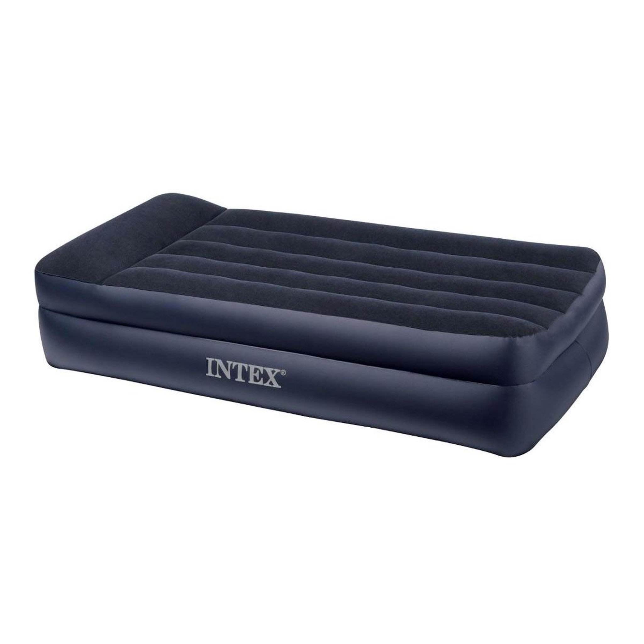 INTEX Matelas gonflable électrique 1 place  fibertech  bleu