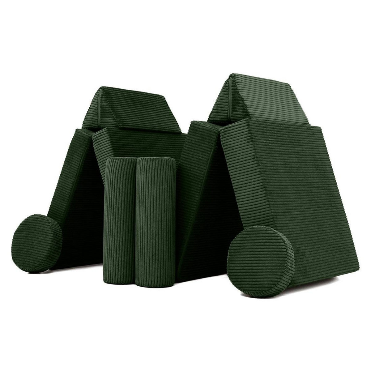 BEST MOBILIER Ines - canapé droit 2 places en velours côtelé