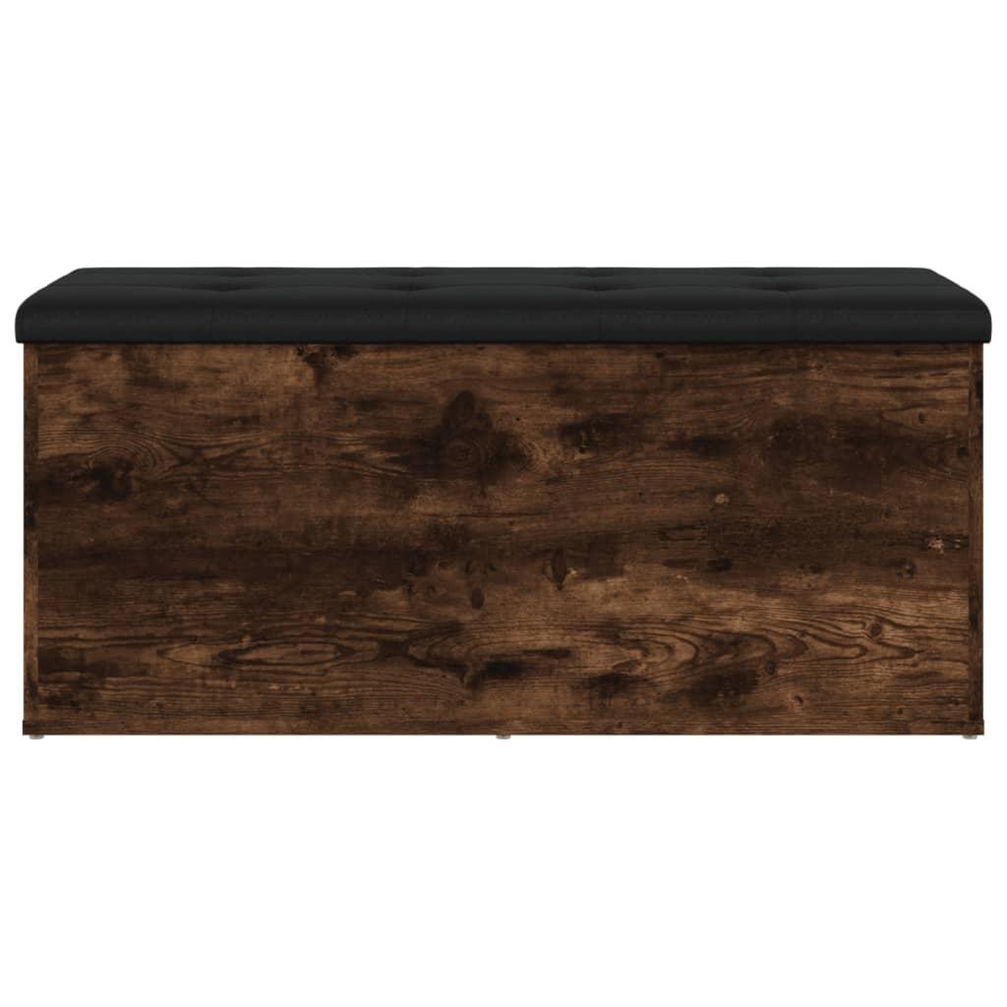 Voir la diapositive 5 : VIDAXL Banc de rangement chene fume 102x42x45 cm bois d'ingenierie