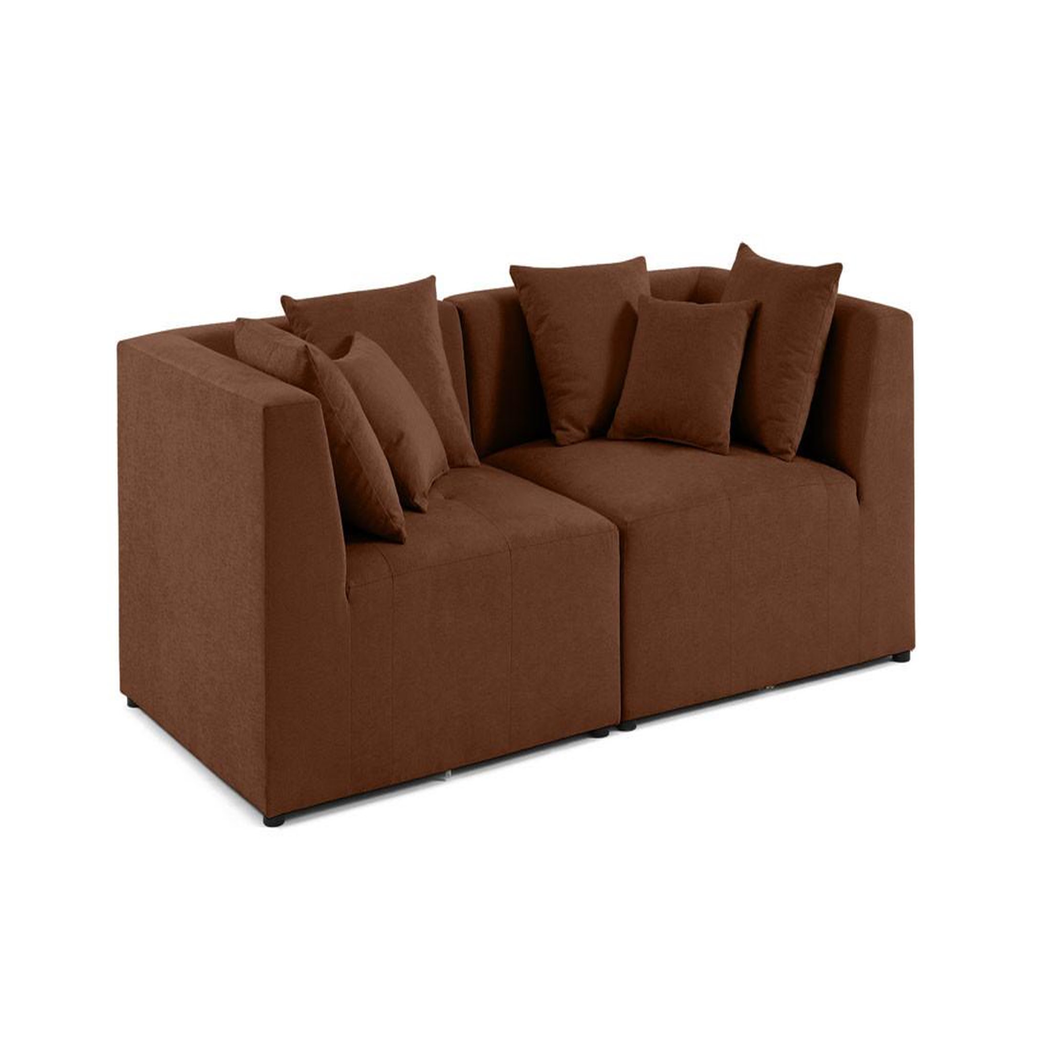 Voir la diapositive 2 : LISA DESIGN Amalfi - canapé modulable 2 places - en tissu